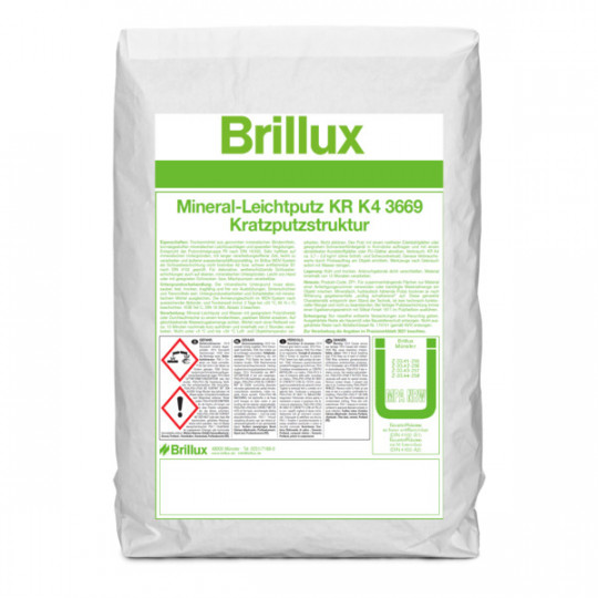 Brillux Mineral-Leichtputz KR K4 3669 weiß 25 kg